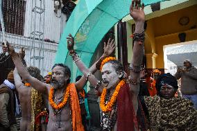 Naga Baba reachs Pashupati ahead of Shivaratri